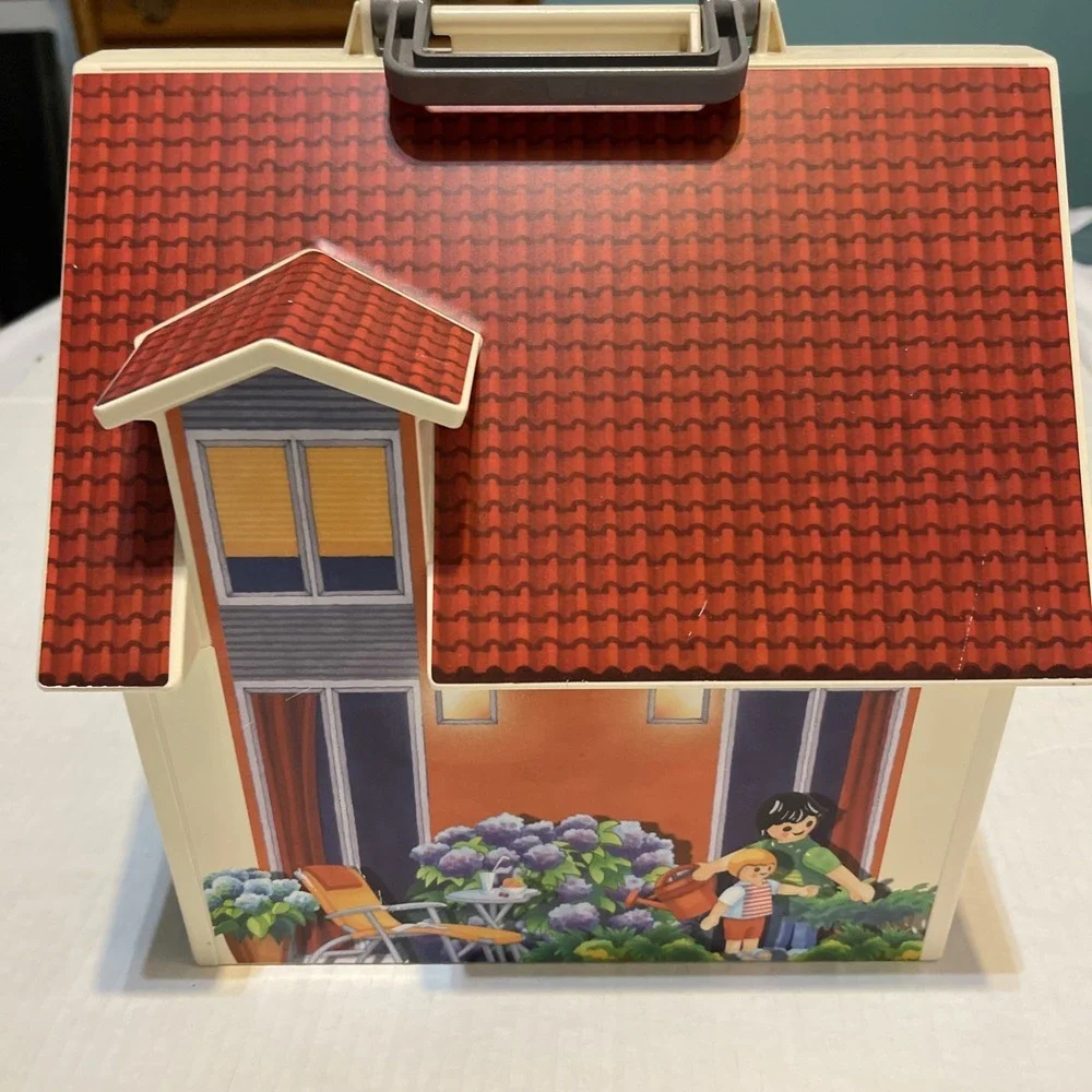 Playmobil Dollhouse 2005 Folding Take Along Play House w/People And‎ Accessories